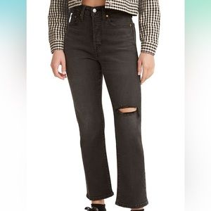 Levi’s Women’s Wedgie Straight Jeans, Cut and Dry Black, 31 Short